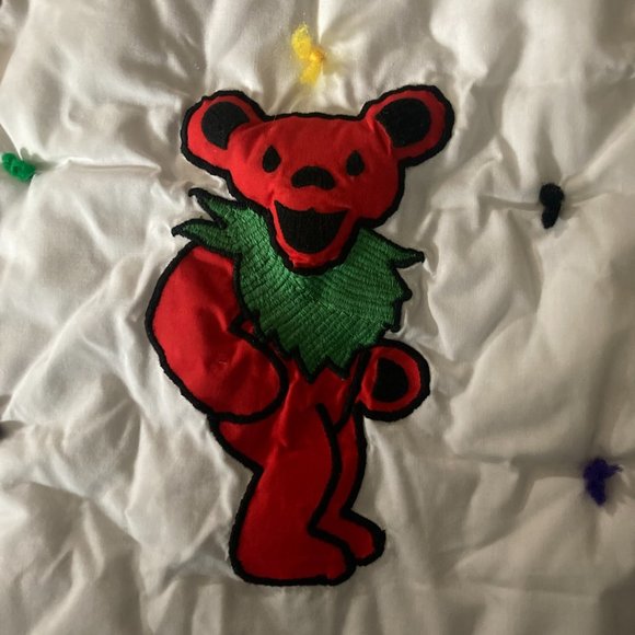 Vintage Grateful Dead Dancing Bear Baby Quilt / Wall Hanging / Tapestry HANDMADE - Picture 8 of 15